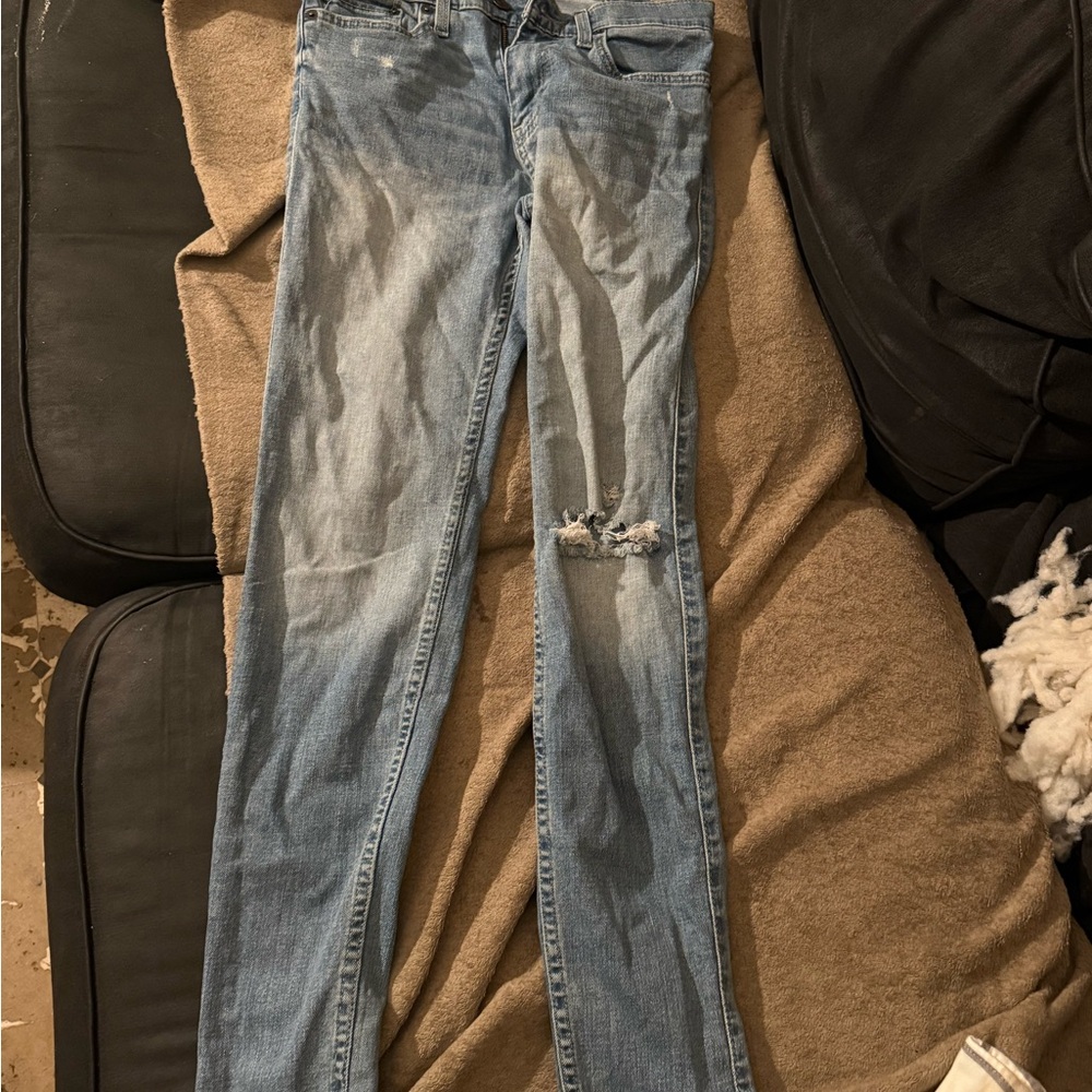 Hollister Men's Light Blue Skinny Jeans
